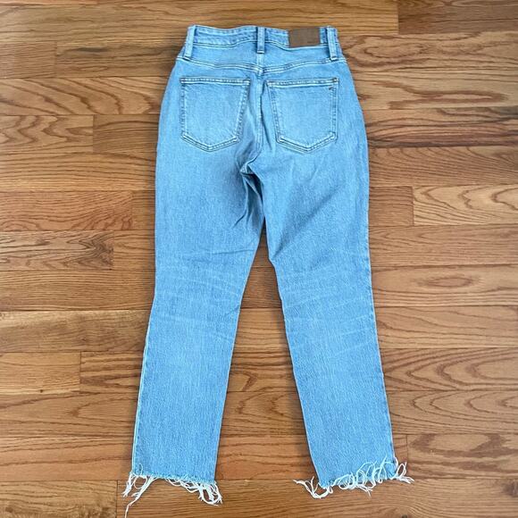 Madewell Curvy Perfect Vintage Jeans Womens 25 Blue Coney Wash Distressed Denim - Picture 3 of 11